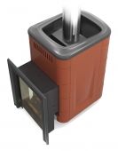 Печь для бани ПБ Уренгой Мини 2018 Карбон БСЭ терракота