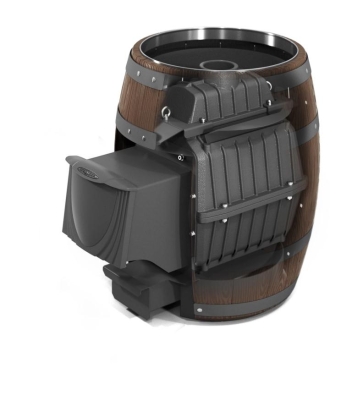 Печь для бани ПБ Вариата Чугун ДА Баррель палисандр