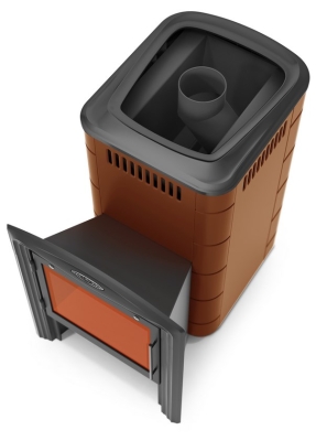 Печь для бани ПБ Тунгуска 2017 Карбон Витра терракота