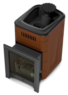 Печь для бани ПБ Таймыр Мини 2017 Inox БСЭ ЗК терракота